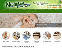 Tablet Screenshot of nicholascarpetcare.com